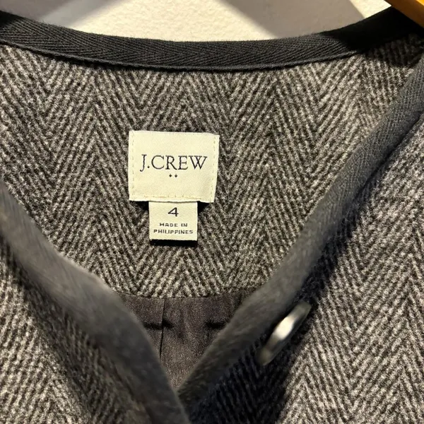 J. Crew Factory Wool Blend Herringbone Lady Jacket - size 4 - Image 6