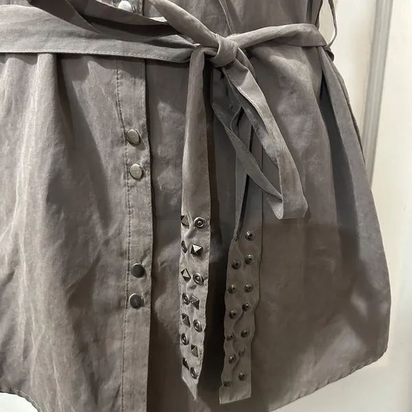 Ya Los Angeles Grey Studded Shirt‎ Dress in S - Image 2