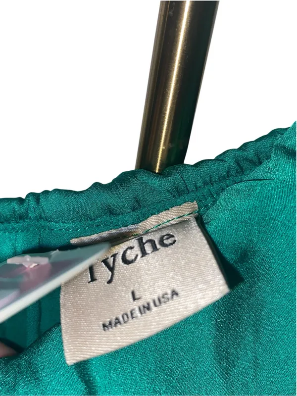 Tyche Emerald Green Strapless Wide Leg Cascade Jumpsuit Popover cocktail attire - Image 4