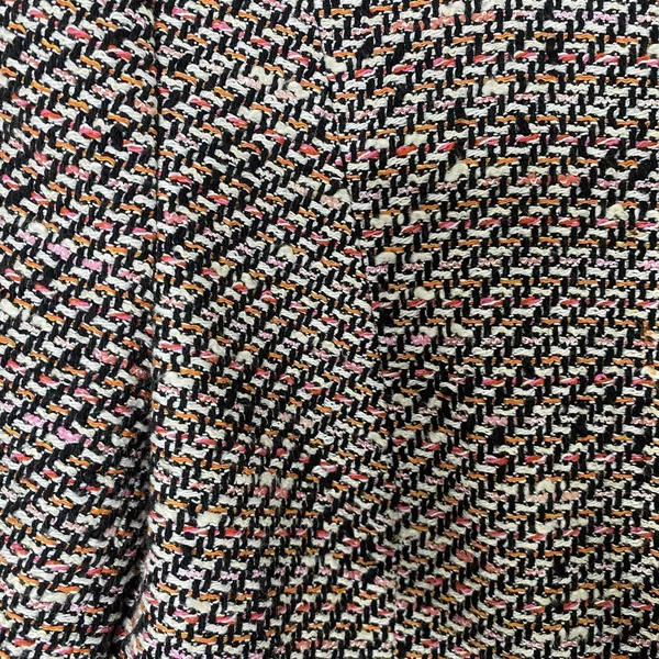 Talbots Grosgrain Trim Black Multicolored Peach Tweed Academia Cropped Jacket 4 - Image 3