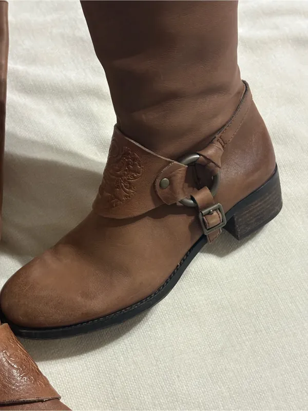 Vince Camuto Women’s Tall Leather Riding Boots in Brown 7.5 - Image 5