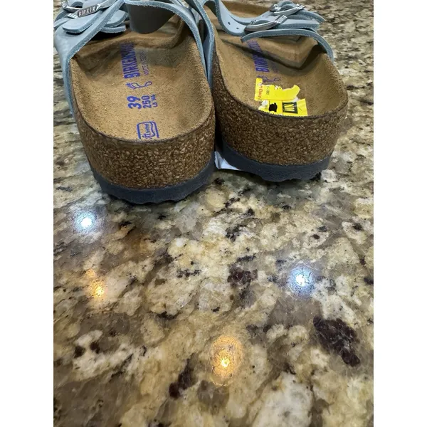 Birkenstock Franca Stone Blue Size 39 US Women's 8 Strappy Slide Sandal - Image 5