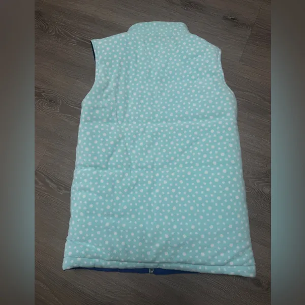 Columbia Royal Blue Baby Blue Polkadot Insulated Reversible Vest - Image 7