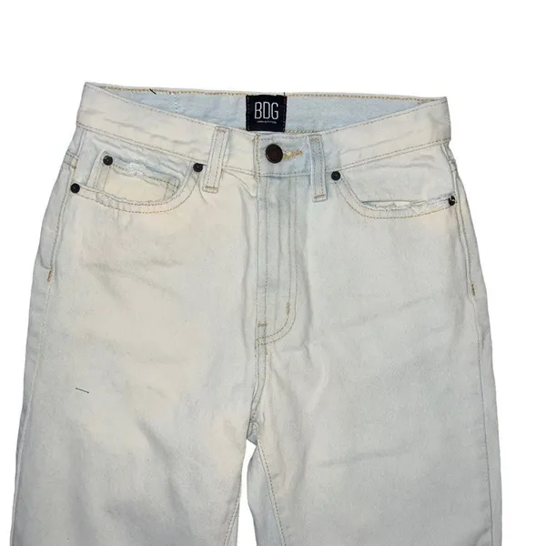 BDG Urban Outfitters‎ Jeans Womens 24 White Slim Straight Raw Hem Frayed - Image 4