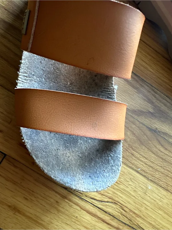Reef Cushion Vista Hi Platform Slide Sandals Tan Vegan Leather Women’s 8 - Image 3