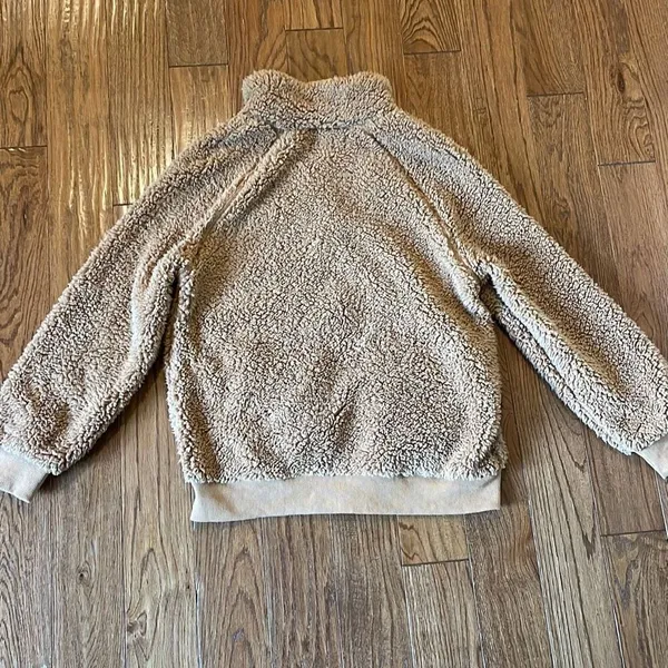 Merokeety tan Sherpa snap front shacket size M - Image 8
