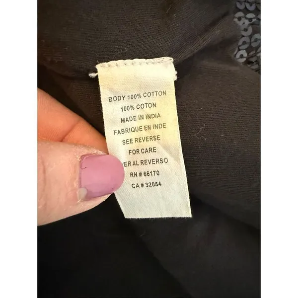 Free People Vintage black sequin scoop back tank dress 6 - Image 10