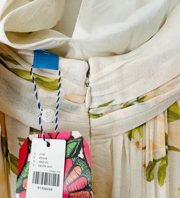 Farm Rio V-Neck Floral Chiffon Maxi Dress, Size S - Image 11