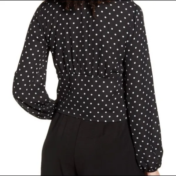 Leith Long Sleeve Polka Dot Top NWOT - Image 3