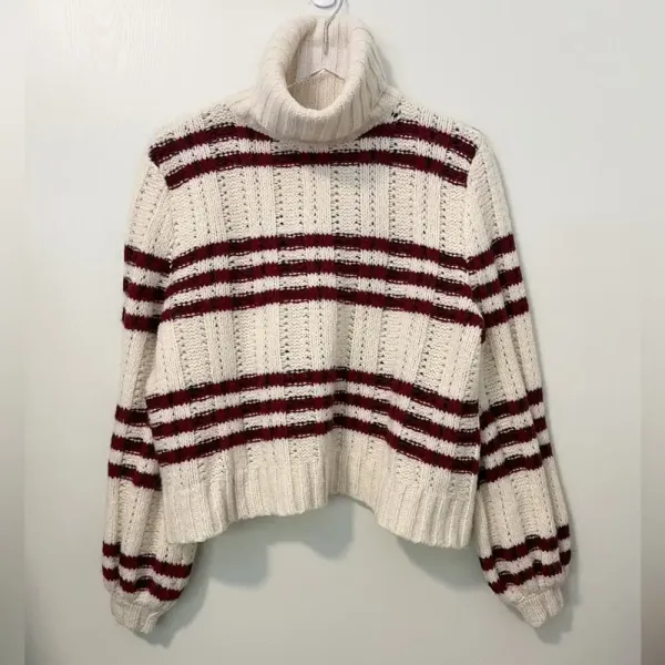 ALC Frank Zaira Striped Turtleneck‎ Sweater Mohair Blend size XS - Image 2