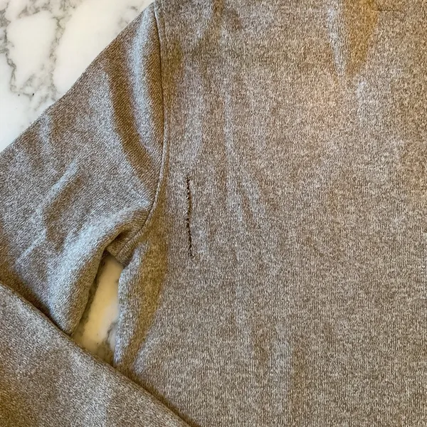 NWT J crew Marled fleece half-snap pullover Sz M Sold Out - 3 cuts box cutter - Image 7
