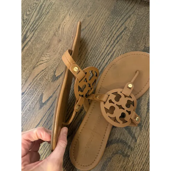 Tory Burch Miller Sandals Sz 11 brown Leather - Image 11