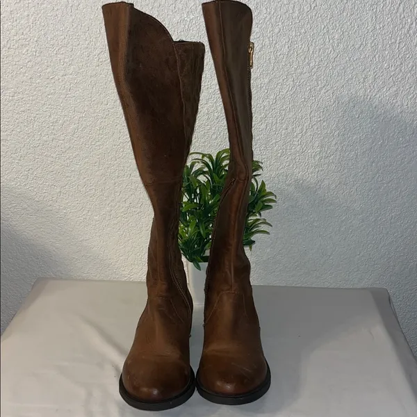 Steve Madden Brown Quilted Over the Knee Boots used good condition - Image 5