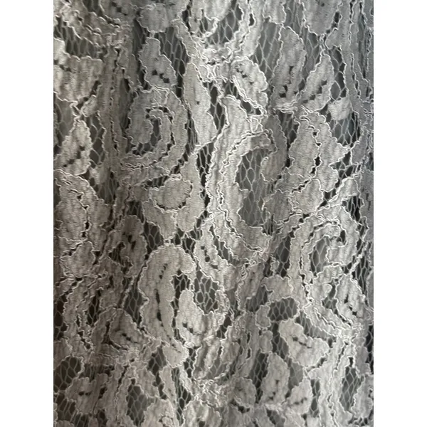 Belle France Sage Green Lace‎ Blouse Made in Italy Tiered Bell Sleeve Top Medium - Image 2