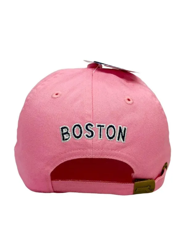 Boston pink baseball cap hat for women 100% cotton, adjustable siz - Image 4