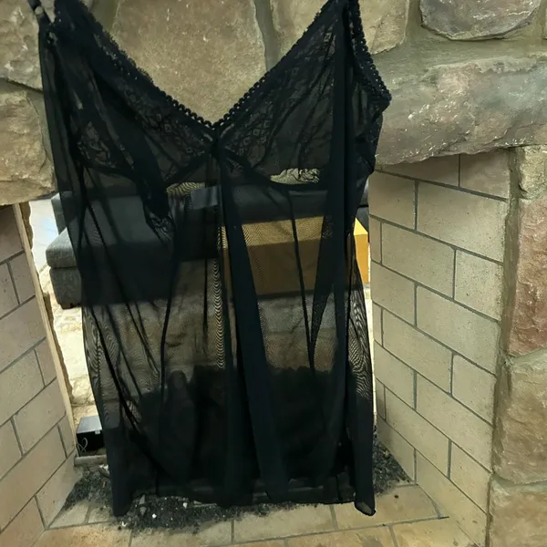 Sexy wear Elegant Black Lace Chemise very sexy 2X - Image 2