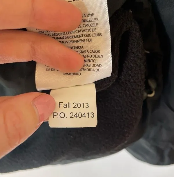 Carhartt Fleece Lined Hooded Full Zip Nylon Coat Black Size XL - Image 10