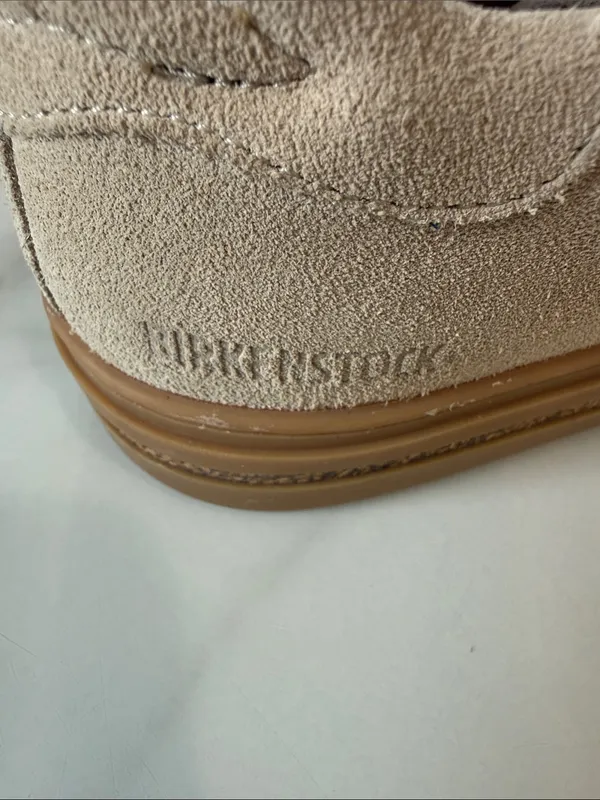 Birkenstock Suede Lace-Up Sneakers in Blush Tan - Image 6