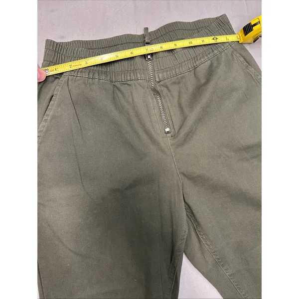 RD Style Women's Small Green Jogger Pants Zipper Waist Activewear EUC - Image 9