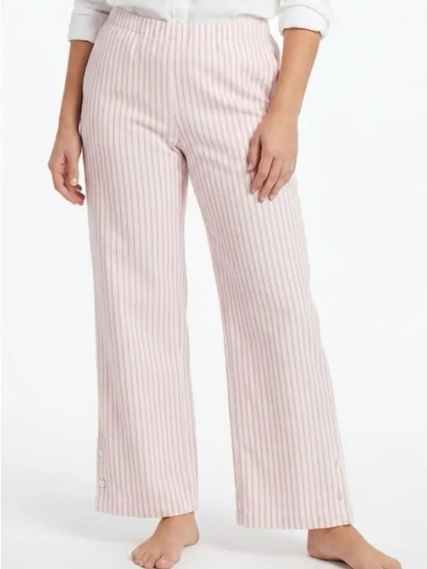 Zara Pink & White Striped Cotton Wide-Leg Pants - Size 13-14 - Image 8