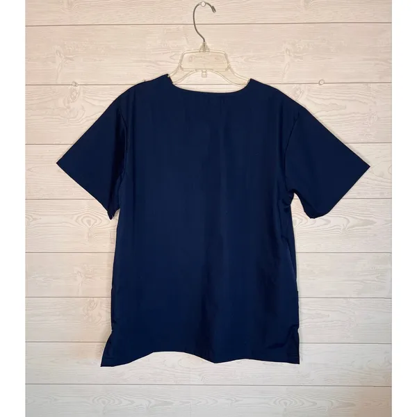 Dagacci Unisex V-neck navy scrub top Size Small NWOT - Image 3