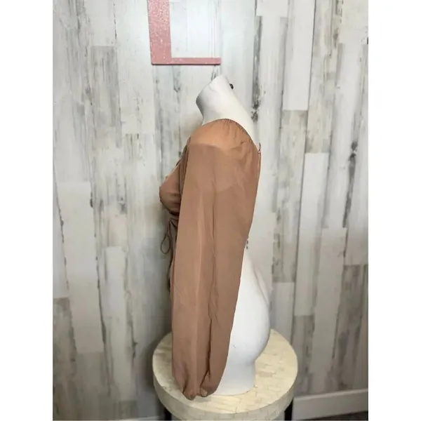 Brown crop top size Xlarge Tan - Image 3