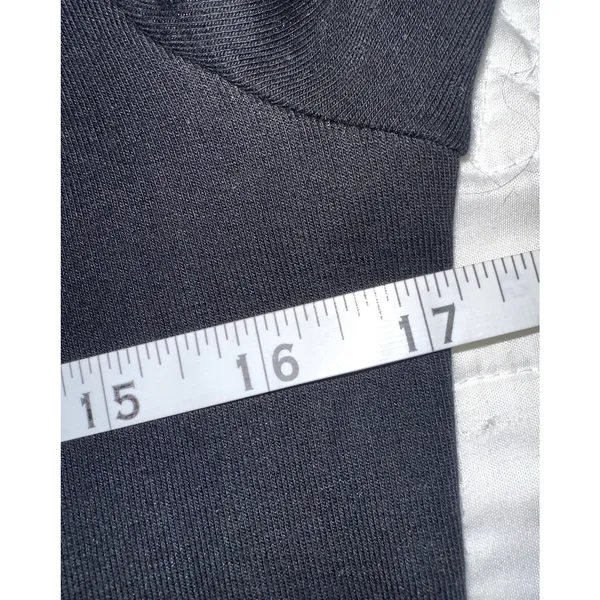 Ralph Lauren Black Silver Short Sleeve Button Detail Size Medium Blouse Cotton - Image 8