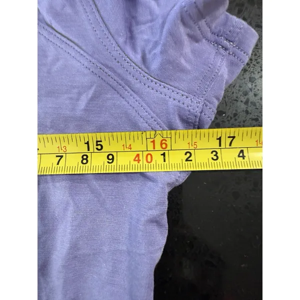 Lululemon Shoulder‎ Cut-Out Yoga T-Shirt Size 6 Dark Lavendar - Image 6