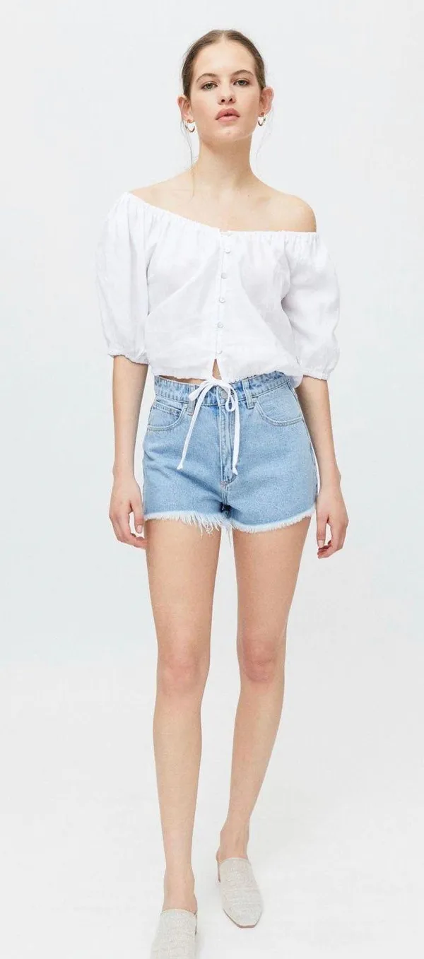 Urban Outfitters brand new high rise denim shorts 24” - Image 4