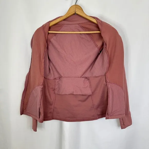 Fabletics Rosalia‎ Performance Full Zip Athletic Thumbholes Mauve Pink Small - Image 9