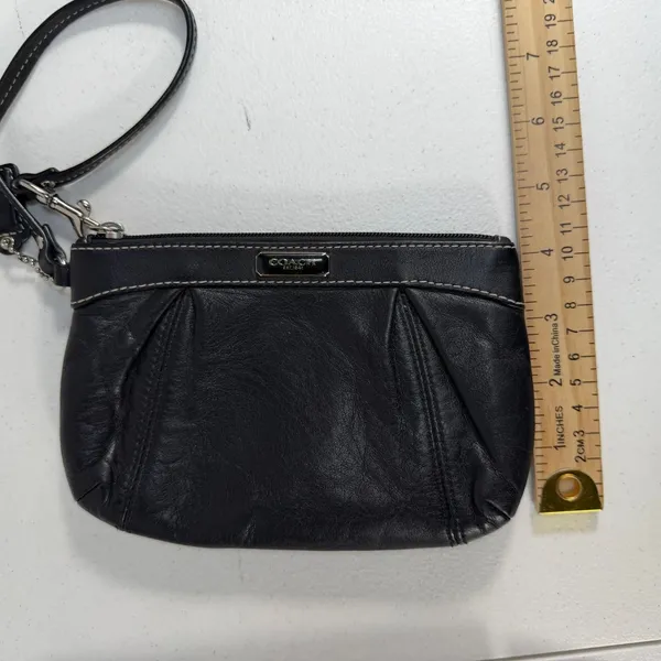 Coach Black Legacy Wristlet Wallet‎ Leather Small Pouch 48179 Designer Festival - Image 13