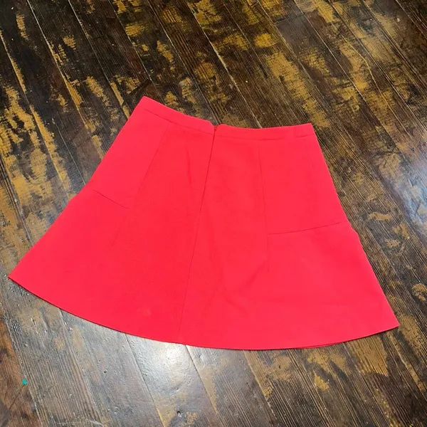 J Crew a-line preppy business casual size 4 red skirt - Image 2