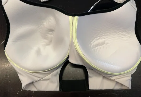 Nike Sports Bra Womens 32DD White Dri-FIT Underwire Racerback Hook Loop Stretch - Image 5