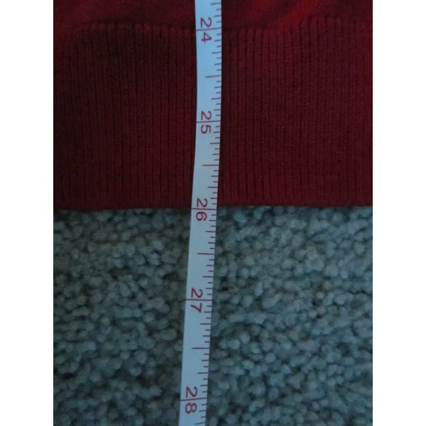 RSVP‎ by Talbots Sweater Large Red Jeweled Ruffle Neck Holiday Cashmere Blend - Image 3