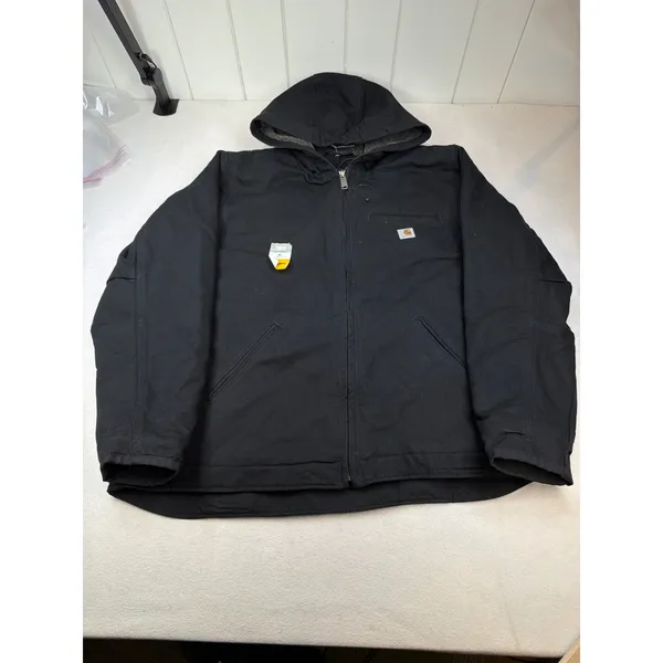 Carhartt Women's Washed Duck Sherpa Lined Jacket Black Size XL NEW $140 MSRP - Image 2