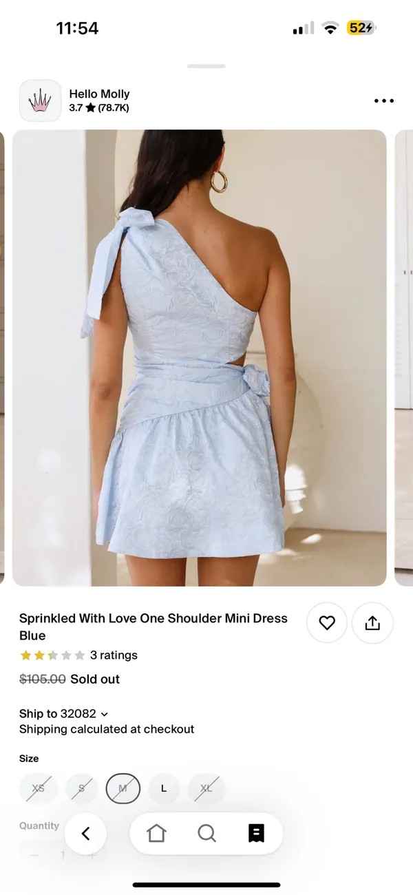 Blue Mini Dress Hello Molly - Image 2
