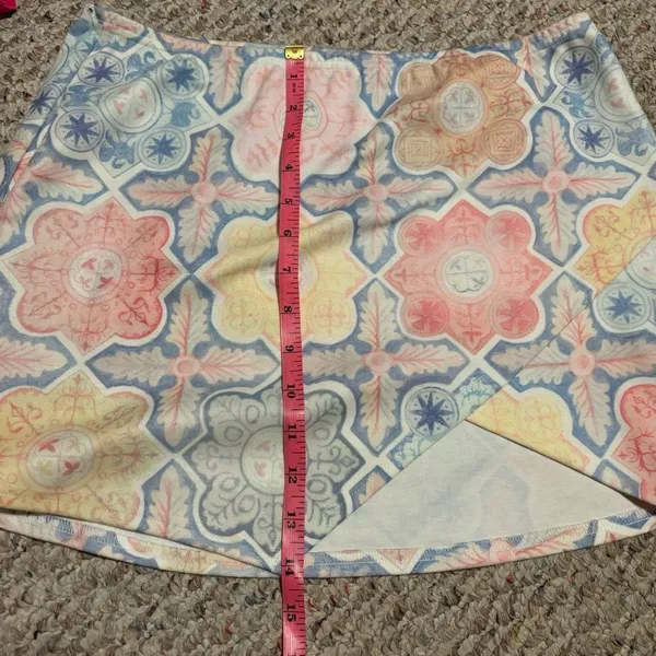 FOR LOVE & LEMONS Mosaic Ole Skirt, Tile Print- Size Large - Image 8