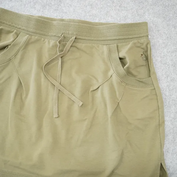 Isis Women's Size M Skirt Olive Green Drawstring French Terry Casual Athleisure - Image 2