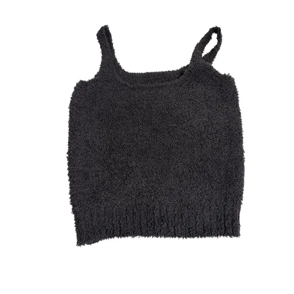 SKIMS Cozy Knit Tank Top‎ Black Loungewear Cozy Essential L XL - Image 2