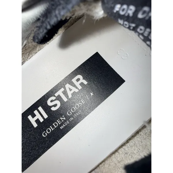 GOLDEN GOOSE Hi Star Glitter Star Black Pink Gold White‎ Women's Sneakers Sz 38 - Image 9