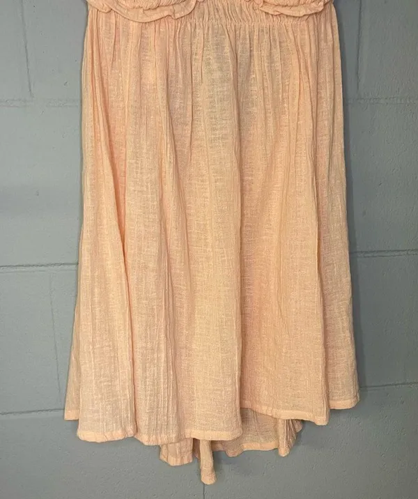 Free People Blissful Breeze Gauzy Linen Babydoll Mini Dress - Image 4