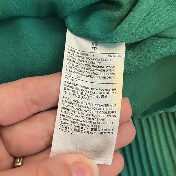 Banana republic‎ women’s XS pleated green skirt - Image 3