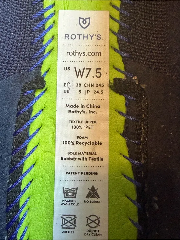Rothy's The Point Maritime Navy Slip On Flats Ballet Shoes Women's USA Size 7.5 - Image 8