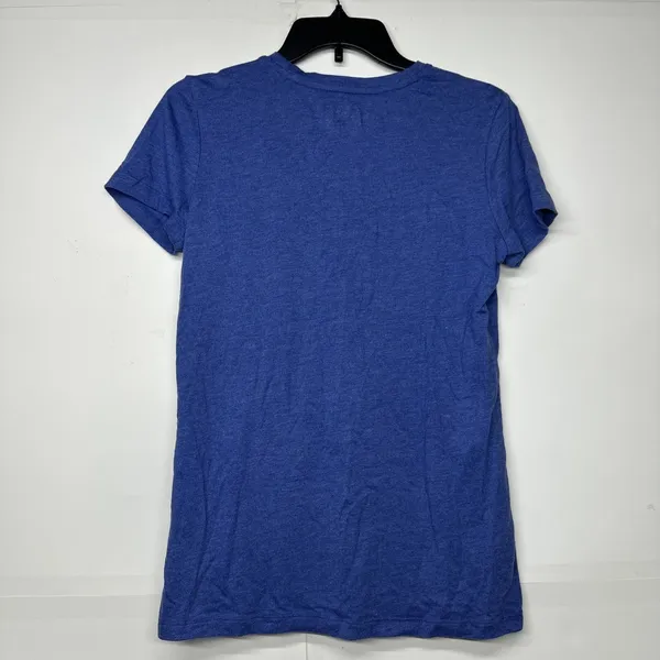 New York Giants Women's T-Shirt NFL Big Blue Football Tee Blue V-Neck Medium - Image 6