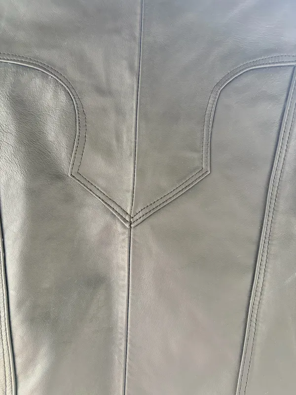 Classic Black Genuine Leather Vest XXL Made in Mexico motorcycle biker outlaw - Image 11