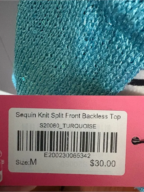 EDIKTED Sequin Split Front Knit Halter Top - Image 8