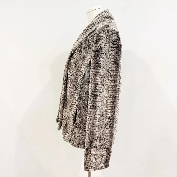 Alice and Olivia Leana Jacket Size XS Faux Fur Shawl Collar Mob‎ Wife Cozy Glam - Image 5