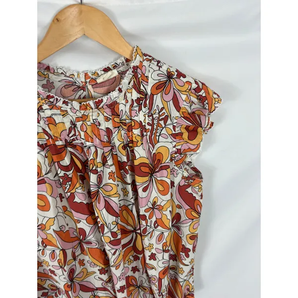 ANA Patterned Cap Sleeve Blouse Size Large Pink - Image 2
