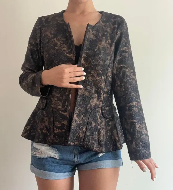 Brown Blazer Printed - Image 4