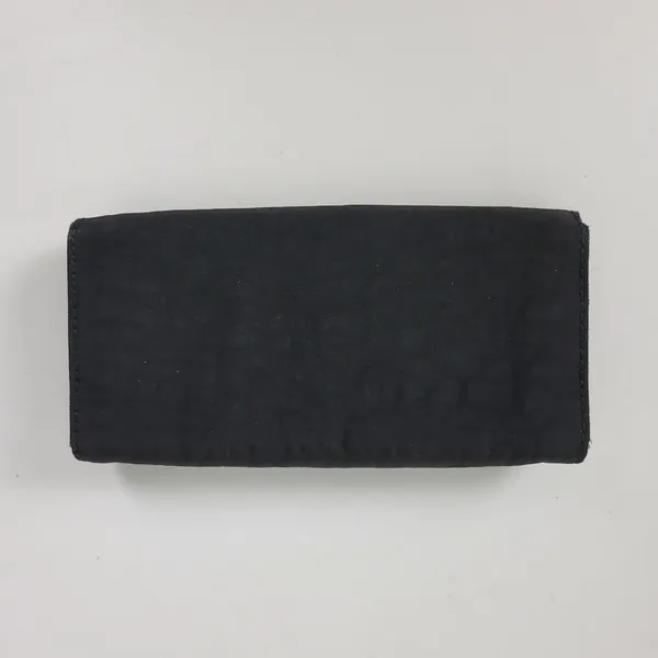 Kipling Teddi Womens Wallet Black Metallic Snap Checkbook Organizer Clutch Nylon - Image 8
